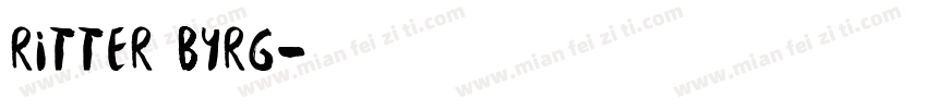 ritter byrg字体转换